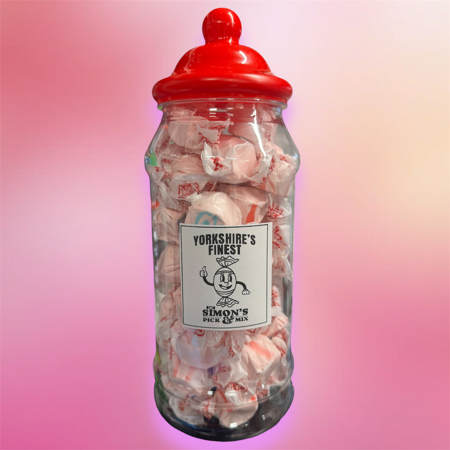 * Salt water taffy jar