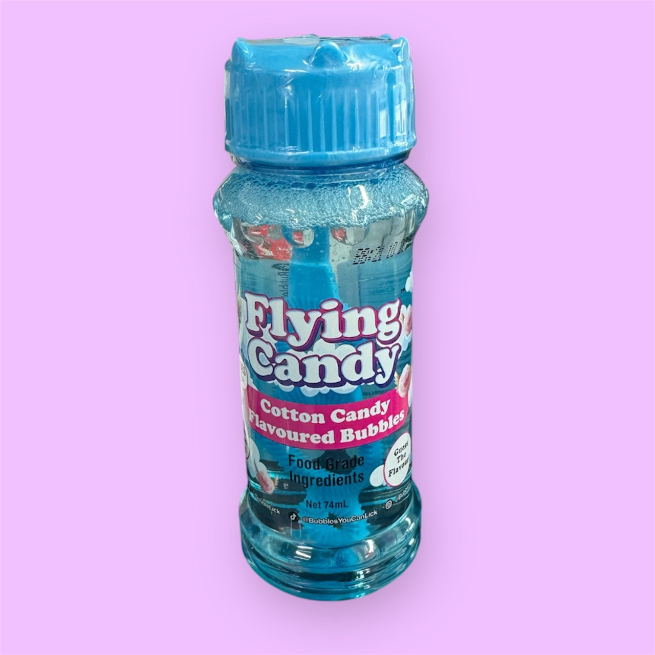Flying candy ( Cotton candy flavoured bubbles )