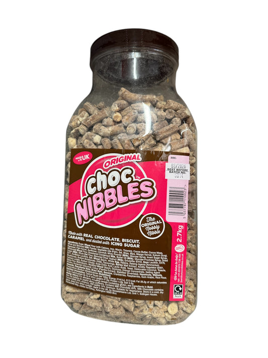 Full jar of chocolate nibbles