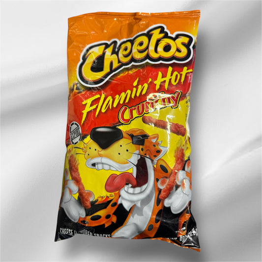 Cheetos flamin hot crunchy crisps
