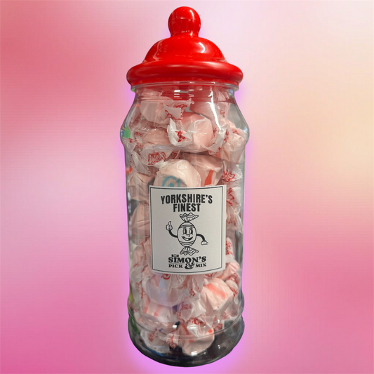 * Salt water taffy jar