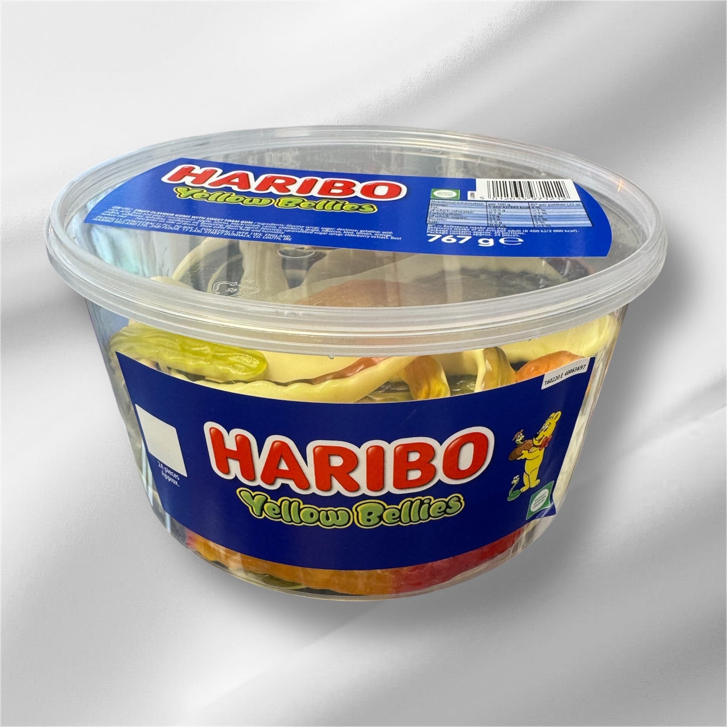 Haribo Yellow Bellies tub